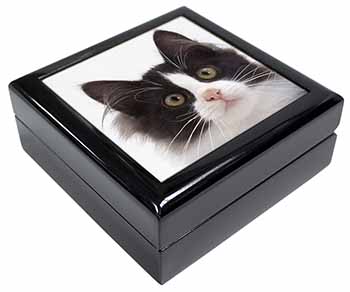 Black and White Cat Keepsake/Jewellery Box