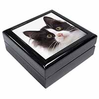 Black and White Cat Keepsake/Jewellery Box