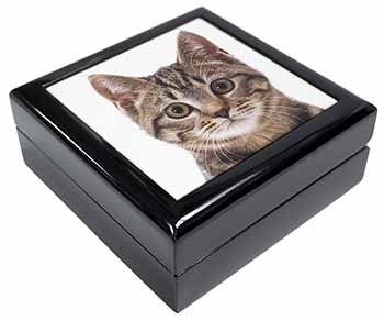 Brown Tabby Cats Face Keepsake/Jewellery Box
