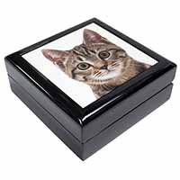 Brown Tabby Cats Face Keepsake/Jewellery Box