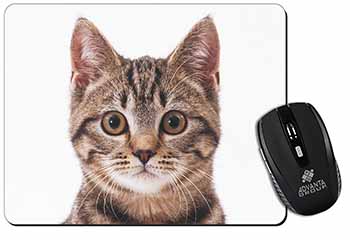 Brown Tabby Cats Face Computer Mouse Mat