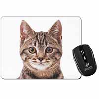 Brown Tabby Cats Face Computer Mouse Mat