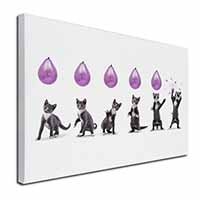 Kittens Bursting Balloons Canvas X-Large 30"x20" Wall Art Print