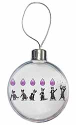 Kittens Bursting Balloons Christmas Bauble