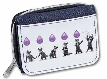 Kittens Bursting Balloons Unisex Denim Purse Wallet