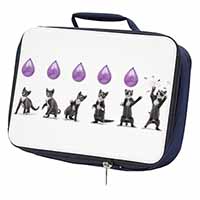 Kittens Bursting Balloons Navy Insulated School Lunch Box/Picnic Bag