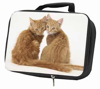 Ginger Kittens Black Insulated School Lunch Box/Picnic Bag