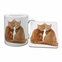 Ginger Kittens Mug and Coaster Set