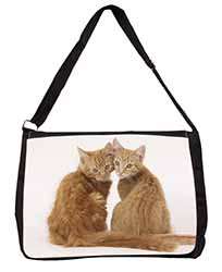 Ginger Kittens Large Black Laptop Shoulder Bag School/College