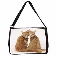 Ginger Kittens Large Black Laptop Shoulder Bag School/College