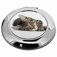 Adorable Tabby Kitten Make-Up Round Compact Mirror