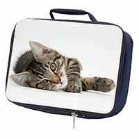 Adorable Tabby Kitten Navy Insulated School Lunch Box/Picnic Bag