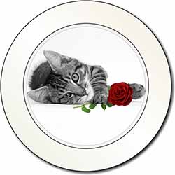 Cat with Red Rose Car or Van Permit Holder/Tax Disc Holder