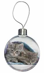 Kittens Under Blanket Christmas Bauble