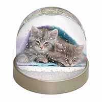 Kittens Under Blanket Snow Globe Photo Waterball