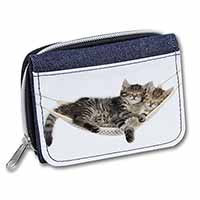 Kittens in Hammock Unisex Denim Purse Wallet