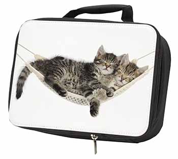 Kittens in Hammock Black Insulated School Lunch Box/Picnic Bag