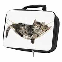 Kittens in Hammock Black Insulated School Lunch Box/Picnic Bag