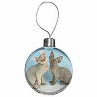 Devon Rex Cats Christmas Bauble