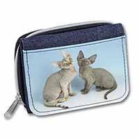 Devon Rex Cats Unisex Denim Purse Wallet