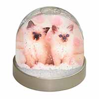 Birman Cat Kittens Snow Globe Photo Waterball