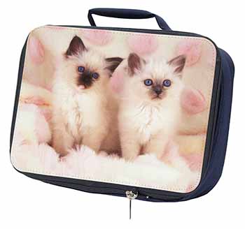 Birman Cat Kittens Navy Insulated School Lunch Box/Picnic Bag