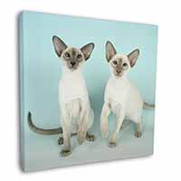 Siamese Cats Square Canvas 12"x12" Wall Art Picture Print