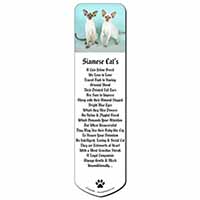 Siamese Cats Bookmark, Book mark, Printed full colour