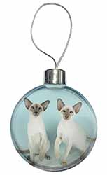 Siamese Cats Christmas Bauble