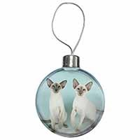 Siamese Cats Christmas Bauble