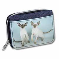 Siamese Cats Unisex Denim Purse Wallet