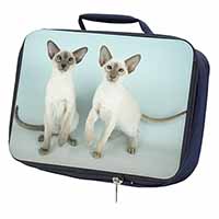 Siamese Cats Navy Insulated School Lunch Box/Picnic Bag