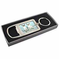 Siamese Cats Chrome Metal Bottle Opener Keyring in Box