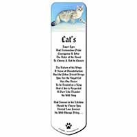 Siberian Silver Cat Bookmark, Book mark, Printed full colour