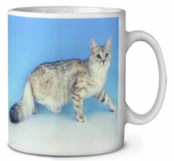 Siberian Silver Cat Ceramic 10oz Coffee Mug/Tea Cup