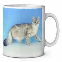 Siberian Silver Cat Ceramic 10oz Coffee Mug/Tea Cup Printed Full Colour - Advanta Group®