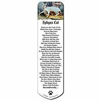 Sphynx Cat Bookmark, Book mark, Printed full colour