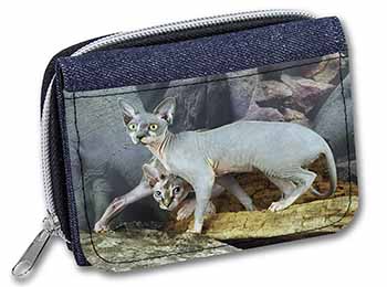 Sphynx Cat Unisex Denim Purse Wallet