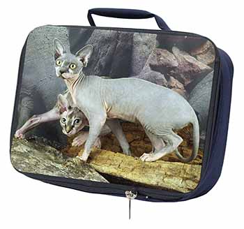 Sphynx Cat Navy Insulated School Lunch Box/Picnic Bag
