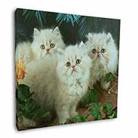 Cream Persian Kittens Square Canvas 12"x12" Wall Art Picture Print