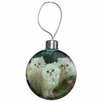 Cream Persian Kittens Christmas Bauble