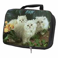 Cream Persian Kittens Black Insulated School Lunch Box/Picnic Bag