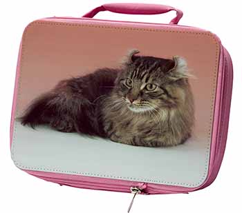 American Curl Cat Insulated Pink School Lunch Box/Picnic Bag