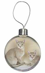 Abyssynian Cats Christmas Bauble