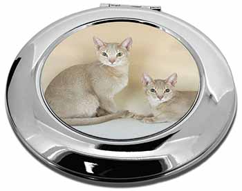 Abyssynian Cats Make-Up Round Compact Mirror