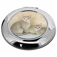 Abyssynian Cats Make-Up Round Compact Mirror