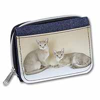 Abyssynian Cats Unisex Denim Purse Wallet