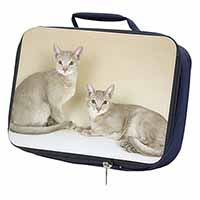 Abyssynian Cats Navy Insulated School Lunch Box/Picnic Bag