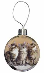 Cute Maine Coon Kittens Christmas Bauble