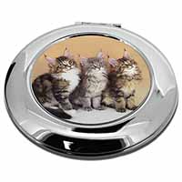 Cute Maine Coon Kittens Make-Up Round Compact Mirror